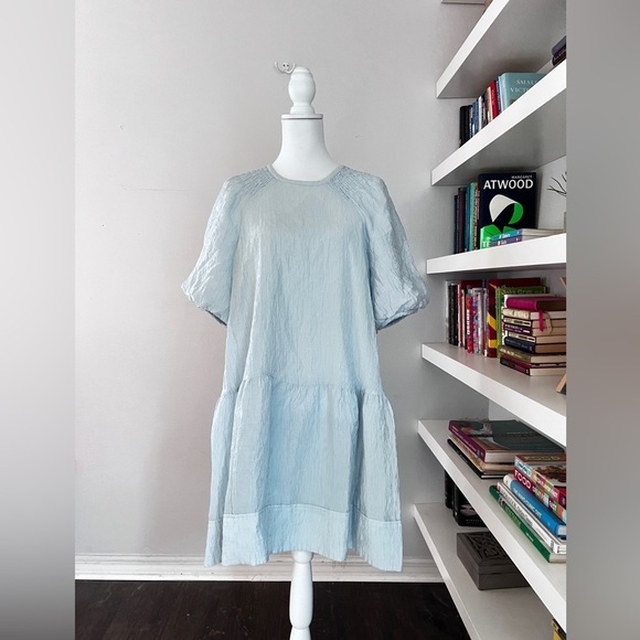 Club Monaco Blue CLOUD mini Dress size Large - Picture 5 of 13